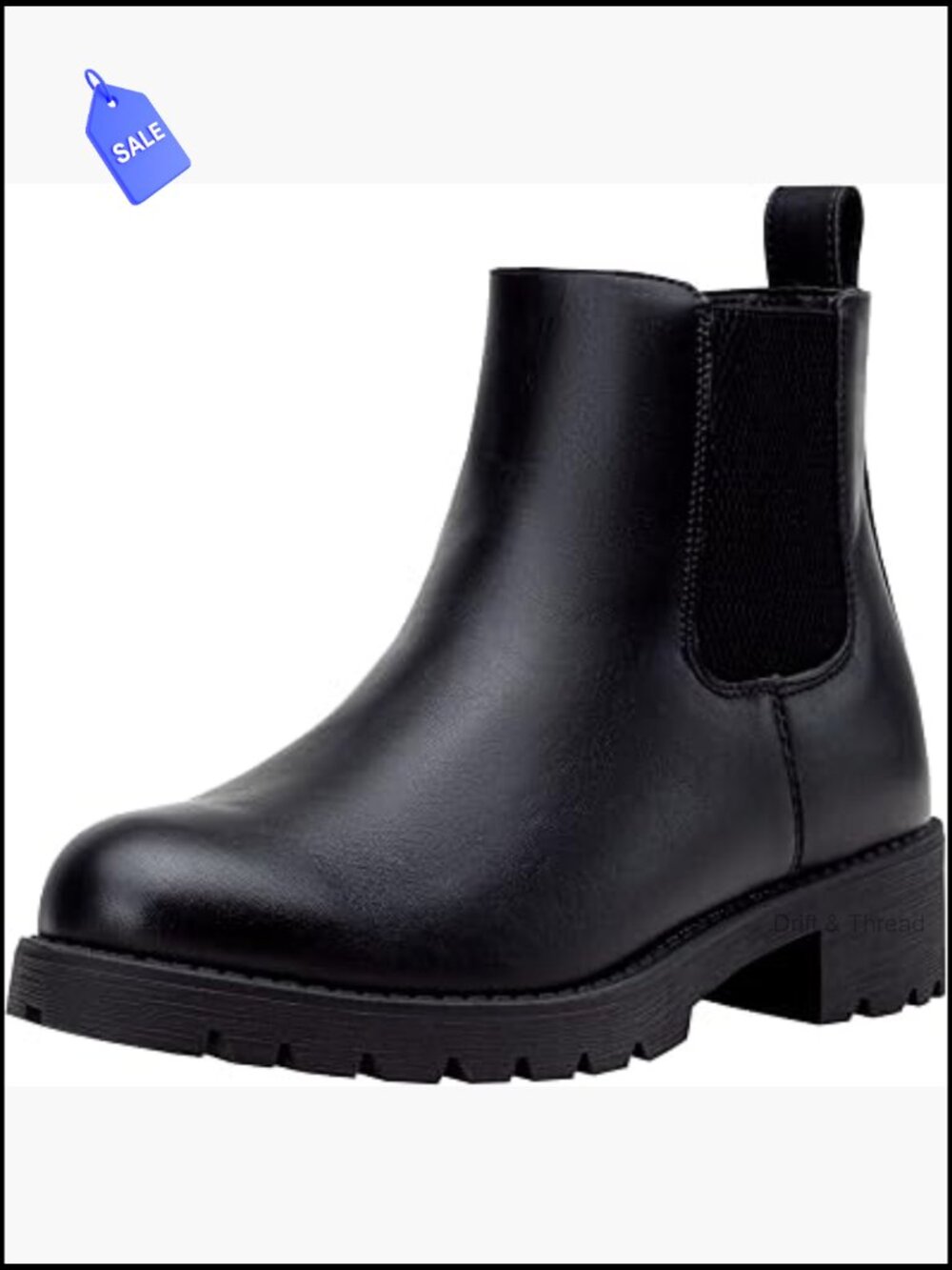 Women's Chelsea Ankle Boots Pull-On Low Heel Booties 9607